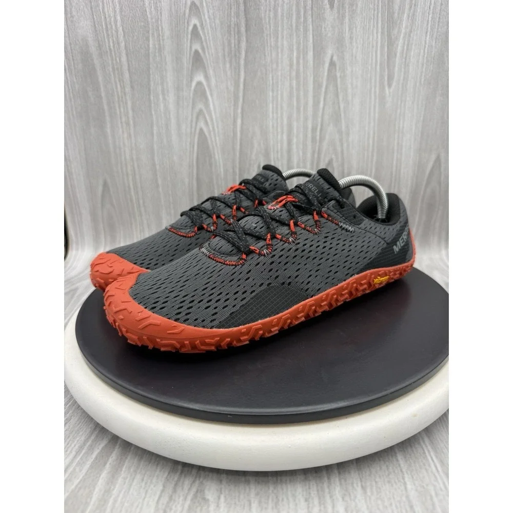 Merrell Vapor Glove 6 Barefoot Mens Size 9.5 Granite Tangerine Shoes J067667 NEW